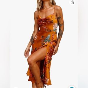 Sleeveless cowl neck cocktail dress